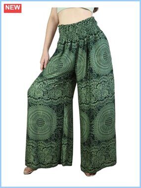 Wide Leg High Waisted Palazzo Pants with Pockets Casual Summer Boho Yoga